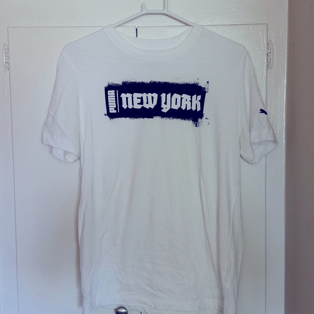 Puma White New York Graphic Tee